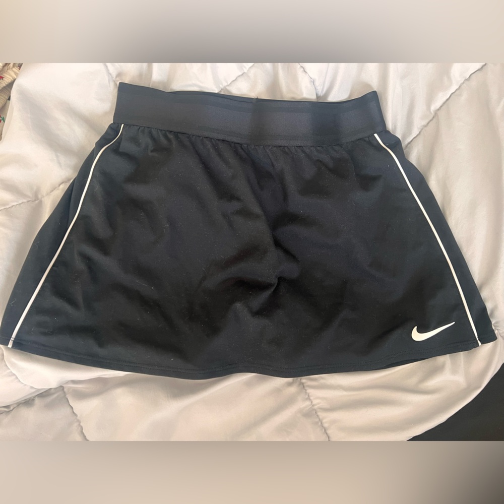 Nike Black and White Mini Athletic Skirt with Short Under